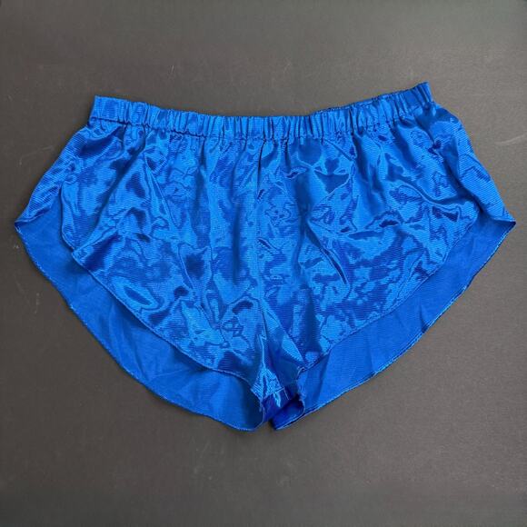 Fredericks of Hollywood VTG Lingerie Set Chemise Robe Short Ruffle Blue Large OS - Picture 7 of 14